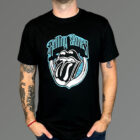 remera negra classic estampa rollings